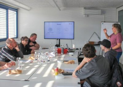 Mitarbeitende von Dema iCoatAG und Schenker Hydraulik AG beim Betriebsnothelferkurs mit Mach24.ch
